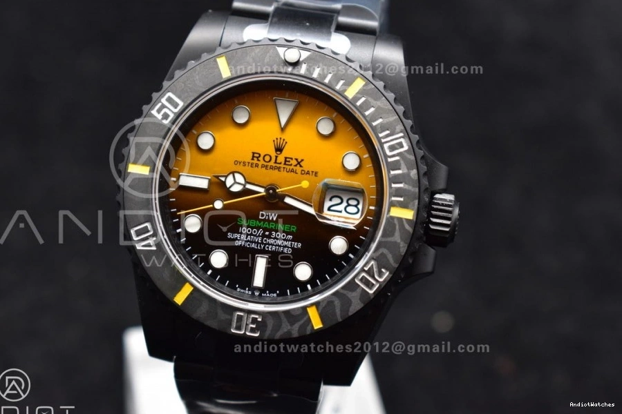 on Black Bracelet Best Yellow Submariner Dial 1:1 DLC 476 Popular DLC VSF DIW VS Edition 0114